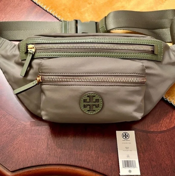 Tory Burch Olive Green Belt Bag Nylon Bum Bag - Picture 8 of 11